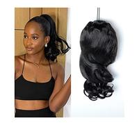 Extension de Coleta 100/150g Clip en cola de caballo negro Natural 12-18 "brasileño ondulado suelto cola de caballo con cordón extensiones de cabello humano ondulado cabello humano Remy Extensión de C