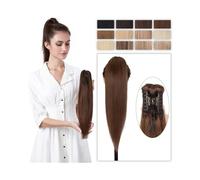 Extension de Coleta 14-22 pulgadas cabello humano real cola de caballo postizo clip de garra extensión de cola de caballo pelo largo y recto clip de cola de caballo en extensión de cola de caballo for