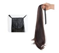 Extension de Coleta 40/50 CM Extensión larga Wrap Around Clip en Cola de caballo Extensión del cabello Cinta con cordón Extensión de cola de caballo recta Extensión de cola de caballo sintética Cola d