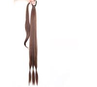 Extension de Coleta Banda elástica for mujeres Extensiones de cabello de cola de caballo trenzadas largas sintéticas 85CM Cola de caballo trenzada rubia natural con cabello Extensión de Cola de Caball