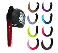Extension de Coleta Casco Pigtails 1 pieza gradiente casco de motocicleta trenzas cola de caballo extensión de cola de caballo trenzas de 24 pulgadas con ventosa for cualquier casco (casco no incluido
