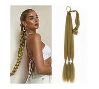 Extension de Coleta Colas de caballo for mujer, uso diario, 26/34 pulgadas alrededor de la extensión de cola de caballo, cola de caballo trenzada larga sintética con lazo for el cabello, envoltura rec