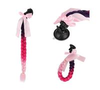 Extension de Coleta Extensión de cabello trenzado for casco, coleta de pelo sintético for motocicleta, cola de caballo de 20 pulgadas de largo, Color degradado, Accesorios for el cabello trenzado for
