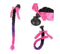 Extension de Coleta Extensión de cabello trenzado for casco, coleta de pelo sintético for motocicleta, cola de caballo de 20 pulgadas de largo, Color degradado, Accesorios for el cabello trenzado for