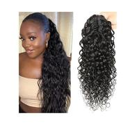 Extension de Coleta Extensión de cola de caballo, 8-26 pulgadas Clip de garra Extensión de cola de caballo Cabello humano real Extensiones de cabello de cola de caballo con ondas de agua Clip de garra