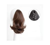 Extension de Coleta Extensión de cola de caballo de 12 pulgadas, extensiones de cabello de cola de caballo con clip de garra corta, postizos de cola de caballo de pelo sintético resistente a altas tem