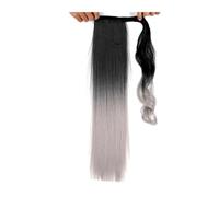 Extension de Coleta Extensión de cola de caballo larga y recta de 22 pulgadas envolvente alrededor de cola de caballo extensiones de cabello sintético natural clip en cola de caballo recta postizo for