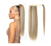Extension de Coleta Extensión de cola de caballo mezcla Natural larga y recta envoltura alrededor de cola de caballo extensiones de cabello sintético Clip en cola de caballo postizo for mujer Extensió