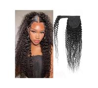 Extension de Coleta Extensión de cola de caballo rizada rizada Color natural Envoltura alrededor del cabello humano Cola de caballo con pasta mágica Cabello Remy brasileño Postizos de cola de caballo