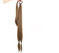 Extension de Coleta Extensiones de cabello de cola de caballo trenzadas largas sintéticas 85CM Cola de caballo trenzada rubia natural con banda elástica for el cabello for mujeres Extensión de Cola de