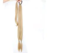 Extension de Coleta Extensiones de cabello de cola de caballo trenzadas largas sintéticas 85CM Cola de caballo trenzada rubia natural con banda elástica for el cabello for mujeres Extensión de Cola de