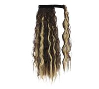 Extension de Coleta Extensiones de cola de caballo, 22/34 pulgadas de largo afro rizado envolvente alrededor de cola de caballo rizado ondulado sintético postizo for mujeres colas de caballo falsas cl
