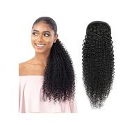 Extension de Coleta Extensiones de cola de caballo de cabello humano 8 "-26" Afro Kinky Curly Cordón Cola de caballo Extensiones de cabello Remy brasileño negro natural Clip en cola de caballo Postizo
