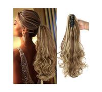 Extension de Coleta Extensiones de cola de caballo onduladas con clip de garra, pieza de cabello de cola de caballo de fibra sintética, extensiones de cola de caballo con clip de garra rizada ondulada