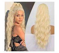 Extension de Coleta Extensiones de cola de caballo sintéticas for mujeres Peluca de cola de caballo sintética esponjosa ondulada larga Natural Uso diario suave Extensión de Cola de Caballo(Color:Blond