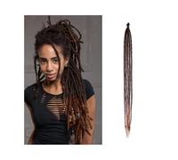 Extension de Coleta Extensiones de pelo de rastas hechas a mano de 36 pulgadas, 5 hebras, 1,0 cm, resistentes al calor, sintéticas, prebucle, trenzas de ganchillo, extensiones de rastas for mujeres Ex