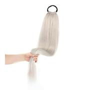 Extensión de Coleta Trenzada con Coletero 60cm, Extensiones de pelo largo liso sintético, Para las fiestas de todos los días