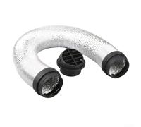 Extensión de conducto de calentador diésel de 75 mm, manguera de ventilación de aire telescópica flexible de aluminio de hasta 59 pulgadas, compatible con calentadores de estacionamiento Eberspacher y