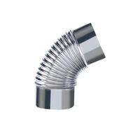 Extensión de conducto de humos, tubo de escape de chimenea de 45°, adaptador de conducto de humos galvanizado de 100 mm/120 mm/150 mm/160 mm/200 mm, codo de tubo de estufa, conducto de humos de calor.