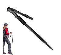 Extensión de corcho con cierre exterior de aluminio, bastones de trekking para senderismo, bastón de senderismo de caminar mango recto de 4 piezas, bastones ligeros plegables para mujer