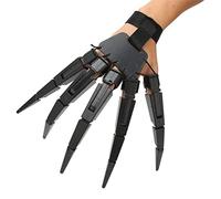 Extensión de Dedos Articulada para Halloween, Extensiones de Dedos Flexibles Guante de Manos de Esqueleto de Miedo con Garra de Hueso, Guantes de Bruja que Se Adaptan a Todos los Tamaños de Dedos(R)