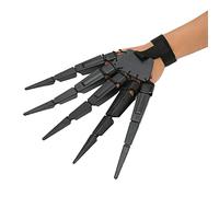 Extensión de Dedos Articulada para Halloween, Extensiones de Dedos Flexibles Guante de Manos de Esqueleto de Miedo con Garra de Hueso, Guantes de Bruja que Se Adaptan a Todos los Tamaños de Dedos(L)