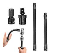 Extensión de eje flexible - Adaptador portátil de uso pesado de 12,7 mm, kit de 4 extensiones de enchufe de par - Auto SUV Camping-Car Pick-Up Reparación de casa