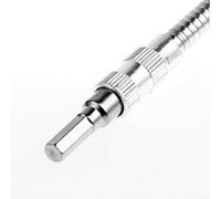 Extensión de eje flexible de metal con mango hexagonal de 1/4 compatible con taladros eléctricos, para atornillar en espacios estrechos o reducidos (300 mm)