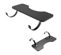 Extensión de escritorio ajustable para computadora con soporte de brazo, cajón de teclado negro/blanco para estación de trabajo cómoda (negro, 75 x 24 cm)