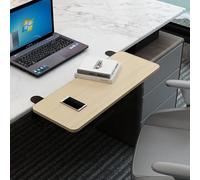 Extensión de escritorio, bandeja for teclado plegable, diseño ergonómico, sin perforaciones, fácil de montar, abrazadera for reposabrazos de computadora, adecuado para(Wood color,52*25cm (20.4*9.8in))