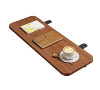 Extensión de escritorio - Bandeja para cajones con teclado de 19,7 pulgadas para sujetar | Tablero de expansión plegable de escritorio de madera y acero de 90 ° sin taladrar, soporte de brazo de 25 kg