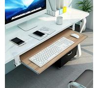 Extensión de escritorio ergonómica ajustable con bandeja extraíble para teclado, soporte para almacenamiento debajo del escritorio, solución de oficina en casa que ahorra espacio para mayor comodidad