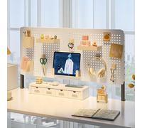 Extensión de escritorio para juegos con panel de privacidad y organizador magnético, incluye accesorios, mejora tu espacio de trabajo y aumenta la productividad