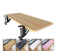 Extensión de escritorio plegable ajustable con reposabrazos y bandeja para teclado, diseño ergonómico que ahorra espacio, 60 x 24 cm, se extiende de 52 a 75 cm, ideal para la oficina en casa y la