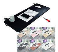 Extensión de escritorio plegable ajustable de 90° con soporte para teclado y mouse, 55/65/75 x 25 cm, reposamuñecas y soporte para brazo para comodidad ergonómica