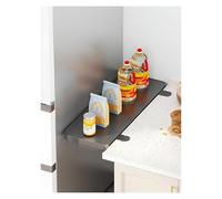 Extensión de escritorio plegable montada en la pared, color negro, 50 x 20 cm, mesa compacta que ahorra espacio, para el hogar, oficina, cocina o estudio, soporte ergonómico para brazos y codos