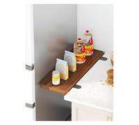 Extensión de escritorio plegable para montar en la pared, color teca, 50 x 20 cm, mesa de cocina compacta, ahorro de espacio, soporte ergonómico para brazos y codos, mesa plegable versátil.