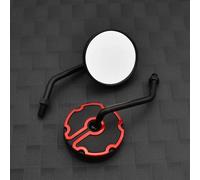 Extensión de Espejos Accesorios para Motocicleta, Espejos Retrovisores para Motocicleta De 10mm Modificados para Kawasaki W800 Cafe KX65 KX85 KX125 KX250(Rojo)