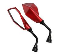 Extensión de Espejos Espejo Retrovisor De Motocicleta 10mm, Izquierdo Y Derecho para G650 G650X G650GS R NineT K1200R HP2 Enduro R1150GS(Rojo)