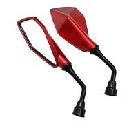 Extensión de Espejos Espejo Retrovisor De Motocicleta 10mm, Izquierdo Y Derecho para Kawasaki Z125 Z250 Z300 Z750 Z750R Z800 Z900 Z1000(Rojo)