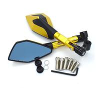 Extensión de Espejos Espejo Retrovisor De Motocicleta Aluminio Y Vidrio Azul para G650X G650GS R NineT K1200R HP2 Enduro R1150GS G310R G650(Gold)