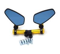 Extensión de Espejos Espejo Retrovisor para Motocicleta, Convexo Antideslumbrante Azul para Kawasaki Z125 Z250 Z300 Z750 Z750R Z800 Z900 Z1000(Gold)