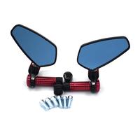 Extensión de Espejos Espejo Retrovisor para Motocicleta, Convexo Antideslumbrante Azul para Suzuki GW250F GSR750 SFV650 GSX-S750 GSX-S750Z GSX-S1000F(Rojo)