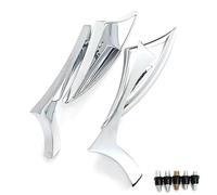 Extensión de Espejos Espejos Retrovisores Laterales para Motocicleta, Aleación De Aluminio 8mm Y 10mm para Kawasaki Z800 Z900 Z1000(Plata)