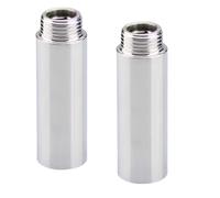 Extensión de grifo de 1/2 pulgadas x 150 mm, 1/2" IG x 1/2" AG, G1/2 pulgadas, extensión de rosca DN15, extensión de cabezal de ducha para grifos, válvulas angulares, cabezales de ducha (2 unidades)