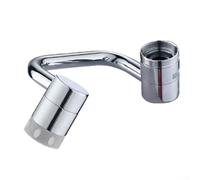 Extensión de grifo de brazo mecánico giratorio, boquilla de acero inoxidable de altura ajustable con modos de impulso y a prueba de salpicaduras, junta roscada para fregaderos (doble engranaje)