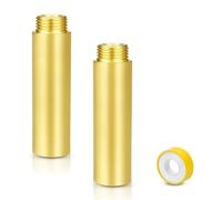 Extensión de grifo de latón, 2 unidades, 1/2 pulgadas x 80 mm, 1/2" IG x 1/2" AG, DN15 extensión de rosca, accesorio de extensión de latón de 80 mm, accesorio de rosca para grifos, válvulas angulares