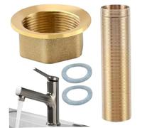 Extensión de grifo|Extensión de grifo, tubos de 6 pulgadas con tuerca de bloqueo y arandelas, pieza de hardware de montaje de tubería roscada