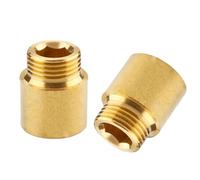 Extensión de grifo G1/2 pulgadas x 20 mm, 2 piezas de extensión de grifo de latón DN15 x 20 mm, extensión de accesorios, extensión roscada