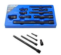 Extensión de llave de impacto de 1/4 3/8 pulgadas 1/2 pulgadas, juego de 9 tuercas de impacto